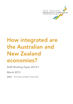 How Integrated are the Australia and New Zealand Economies?