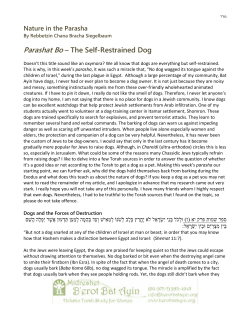 Parashat Bo &ndash; The Self-Restrained Dog