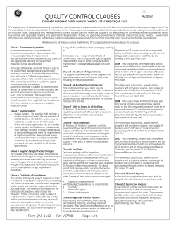 quality control clauses