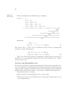 Accuracy and interpolation error