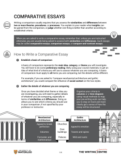 Comparative Essays