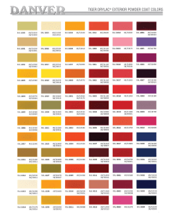 Tiger Drylac&reg; Exterior Powder Coat Colors Brochure