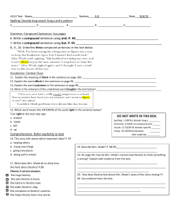 6. Write a compound sentence using and. P