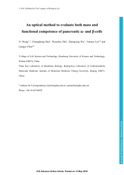 and &beta;-cells - Journal of Cell Science