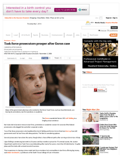 Task force prosecutors prosper after Enron case