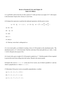 Some Review Problems