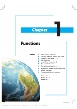 1. Functions - Haese Mathematics
