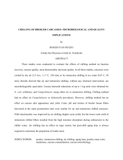 chilling of broiler carcasses - UGA Electronic Theses and Dissertations
