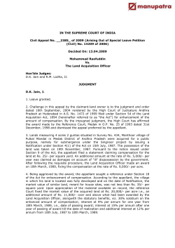 IN THE SUPREME COURT OF INDIA Civil Appeal No. __2385_ of