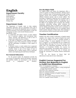 English - Covenant College