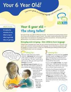 Talk Box Newsletter: 6 year old