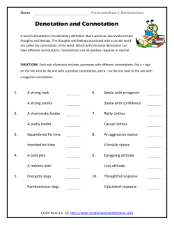 Denotation and Connotation