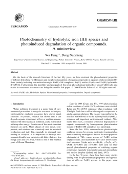 Photochemistry of hydrolytic iron (III) species and photoinduced