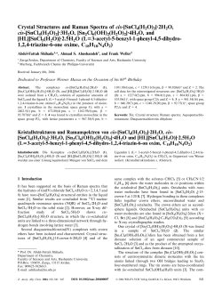 Crystal Structures and Raman Spectra of cis