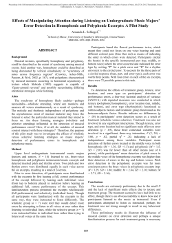 Effects of Manipulating Attention during Listening on