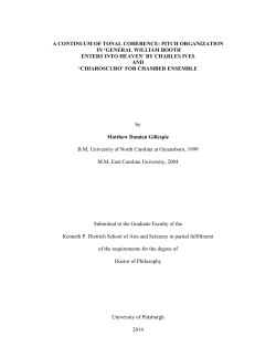 a continuum of tonal coherence - D-Scholarship@Pitt