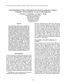 Learning-Based Three Dimensional Sound Localization Using a