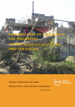 lessons leart on typhoons in the philippines