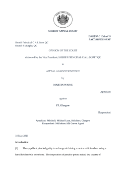 SHERIFF APPEAL COURT [2016] SAC (Crim) 19 SAC/2016/000195