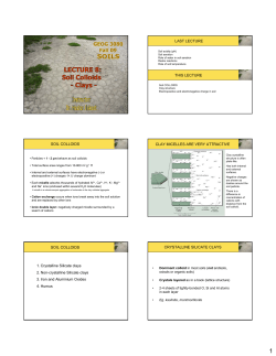 soil colloids clay micelles are very attractive