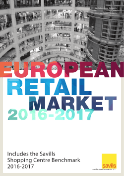 Includes the Savills Shopping Centre Benchmark 2016-2017