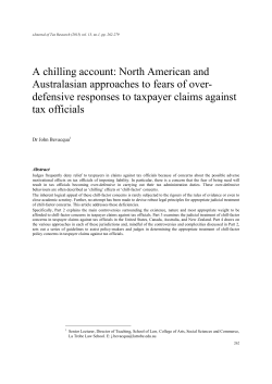 A chilling account: North American and Australasian approaches to