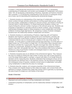 Common Core Mathematics Standards Grade 3