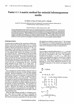 Faster 4 X 4 matrix method for uniaxial inhomogeneous