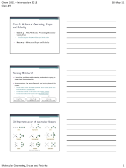 Chem 1011 &ndash; Intersession 2011 Class #9 18-May