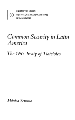 Common Security in Latin America - SAS