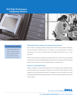 Dell High Performance Computing Clusters