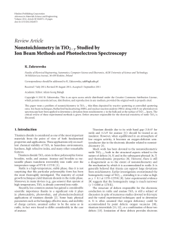 Nonstoichiometry in Studied by Ion Beam Methods and