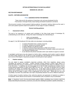 2014 marking guidance