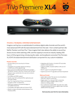 TiVo Premiere XL4 datasheet