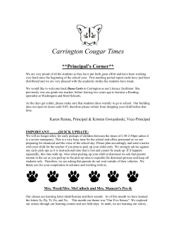 Carrington Cougar Times - Waterbury Public Schools