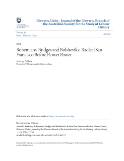 Bohemians, Bridges and Bolsheviks: Radical San