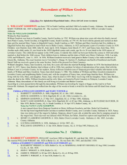 Descendants of William Goodwin