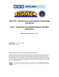 Lab 3: Exploring Coordinate Systems and Map Projections