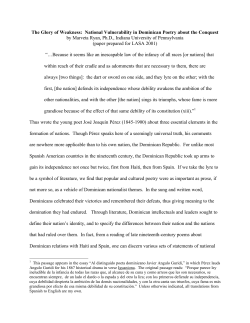 The Glory of Weakness - Latin American Studies Association