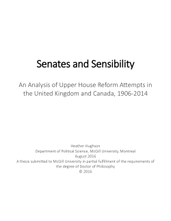 Senates and Sensibility