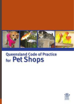 Queensland Code of Practice for Pet Shops