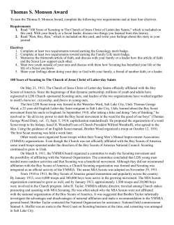 Thomas S. Monson Award - LDS BSA Relationships