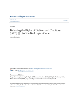 Balancing the Rights of Debtors and Creditors: $522(f)(1) of the