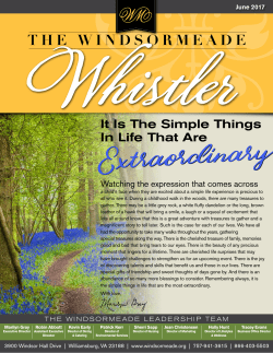 Newsletter - WindsorMeade