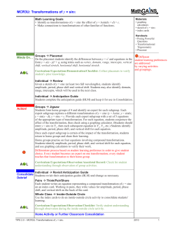 MCR3U: Transformations of y = sinx