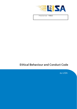 Ethical Behaviour and Conduct Code - eu-LISA