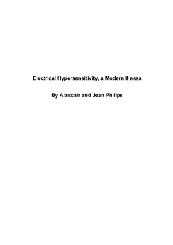 Electrical Hypersensitivity, a Modern Illness