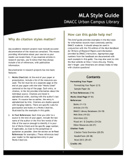 MLA Style Guide