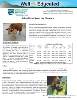 Livestock Suitability - MSU Extension Water Quality