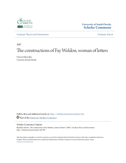 The constructions of Fay Weldon, woman of letters